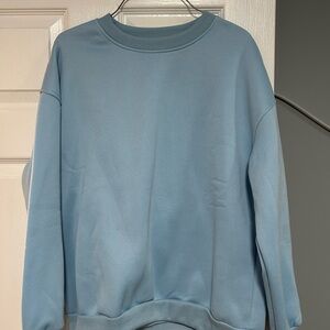 SHEIN Light Blue Women's Crewneck